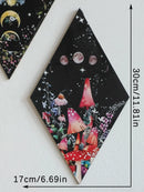 Axyaa Moon Phase Butterfly Wooden Wall Hanging Decor Boho Aesthetic Room Crafts