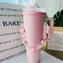 Axyaa Cute Pink Bow Silicone Strap for 30oz/40oz Water Bottle