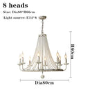 Axyaa Antique White Vintage Ceiling Chandelier E14 Pendant Lamp for Bedroom, Living Room, Offices