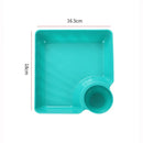 Axyaa Vinegar Space Snack Plate - Large Square Cookie Platter for Kitchen