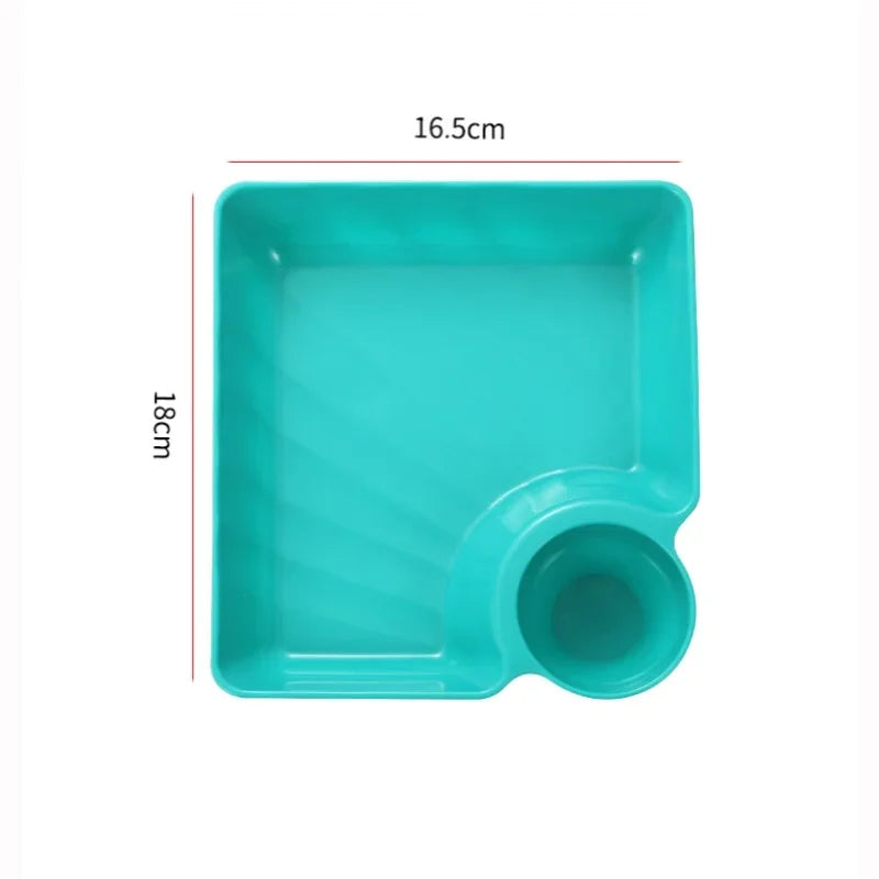 Axyaa Vinegar Space Snack Plate - Large Square Cookie Platter for Kitchen
