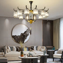 Axyaa Luxury Crystal Chandelier for Modern Chinese Living Room