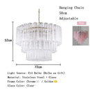 Axyaa Glass Chandelier Light: Elegant French Home Decor for Living Room, Bedroom, Hotel, Staircase.