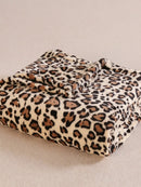 Cheetah Leopard Print Flannel Blanket by Axyaa - Soft Microfiber for Bed & Couch