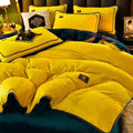 Axyaa Deluxe Milk Fleece Queen Size Bedding Set for Cozy Winter Nights