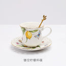 Axyaa European Lemon Ceramic Dinner Plate Set for Home Dining