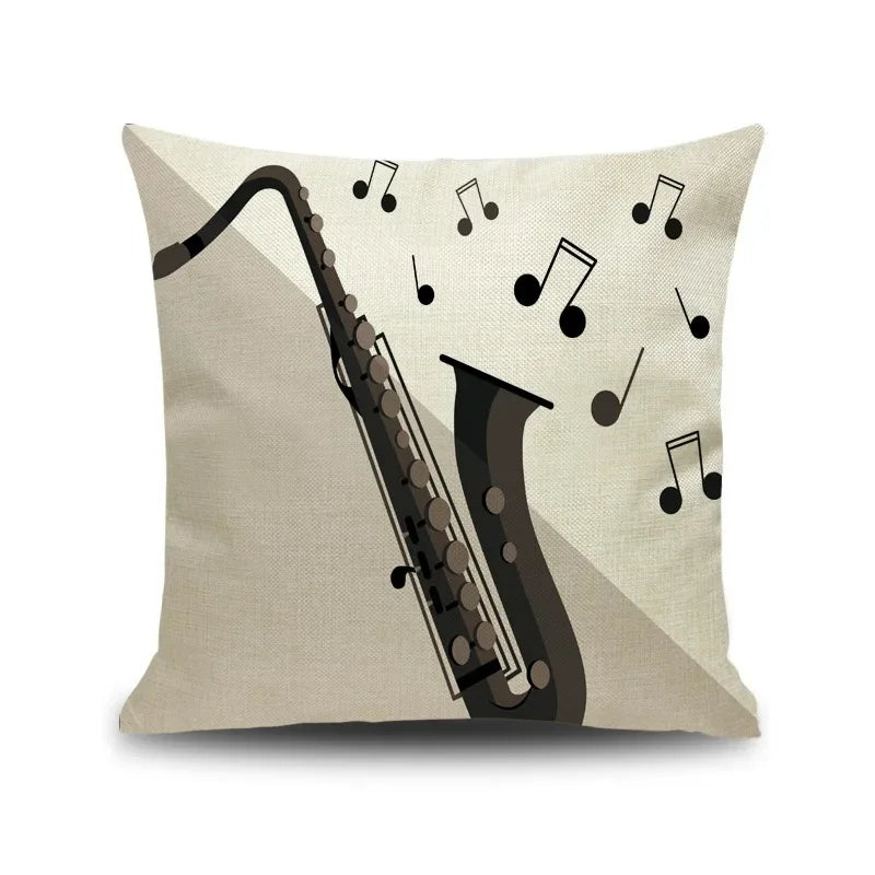 Axyaa Piano Key Notes Pillowcase - Home/Office Sofa Decor