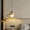 Axyaa Small Stone Chandelier Pendant Lamp for Girl Bedroom, Modern Flower Bud Design