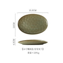 Axyaa Oval Sashimi Plate, High-End Ceramic Tableware for Fish Barbecue