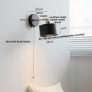 Axyaa Modern Nordic Wood Copper Wall Sconce Bedside Lamp