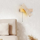 Axyaa Rotatable LED Wall Lamp in Natural Stone Wood for Restaurant Home Deco