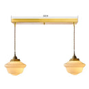 Axyaa Milky White Glass LED Pendant Chandelier