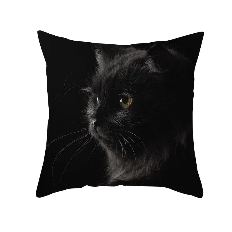 Axyaa Black Cat Pillowcases - Cute Kitty Design for Animal Lovers