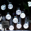 Axyaa Solar Crystal Globe String Lights: Outdoor LED Fairy Garland for Christmas Party Garden Decoration