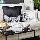 Axyaa Cute Cat Series Pillowcase: Square Office Decorative Cushion Cover