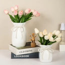 Axyaa Creative Plastic Bow Design Flower Vase for Stylish Home Decor