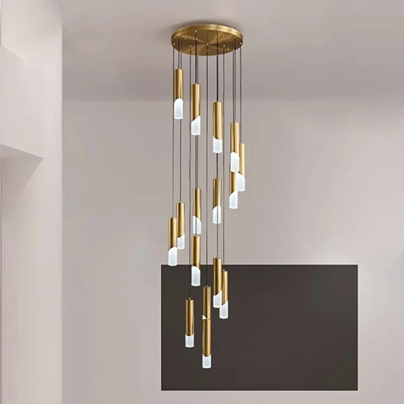 Axyaa Staircase Chandeliers LED Pendant Light for Modern Home Decor