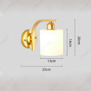 Axyaa Glass Lampshade Wall Lamp: Creative European Style LED Fixture for Bedroom, Living Room
