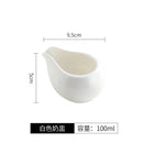 Axyaa Matte Ceramic Gravy Boat Milk Cup Steak Sauce Pot Seasoning Kitchen Tableware