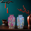 Axyaa Gold Painted Enamel Porcelain Vase - Home Office Decor Craft Item