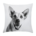 Axyaa Cute Pet Puppies Black and White Art Peach Skin Pillowcase