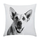 Axyaa Cute Pet Puppies Black and White Art Peach Skin Pillowcase