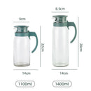 Axyaa Glass Water Kettle Pitcher with Handle and Lid