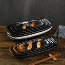 Axyaa Ceramic Sushi & Fish Plate Set - Japanese Style, Commercial Grade Tableware