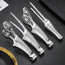 Axyaa Stainless Steel Double-Sided Food Clip - Kitchen Essential for Cooking and Grilling