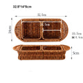 Axyaa Handwoven Bread Storage Basket: Outdoor Picnic Basket with Double Handles