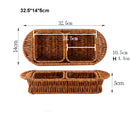 Axyaa Handwoven Bread Storage Basket: Outdoor Picnic Basket with Double Handles