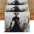 Axyaa Floral Skull Branches Table Runner