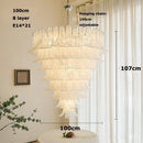 Axyaa French Series Glass Art LED Chandelier for Living Room