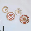 Axyaa Moroccan Style Rattan Grass Weaving Wall Decoration for Home Livingroom Bedroom