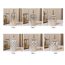 Axyaa Ceramic Vase: Electroplated Tall General Storage Jar Ornaments
