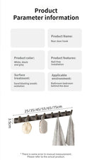 Axyaa Space Aluminum Kitchen and Bathroom Storage Hook Rack