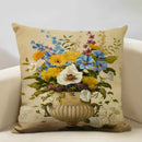 Axyaa Vintage Flower Cushion Cover 45x45cm Square Pillow Case Nostalgic Design