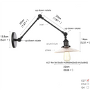 Axyaa Black Vintage Wall Lamp with White Glass Shade, Industrial Loft Style