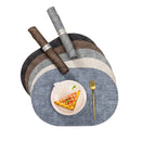 Axyaa Oval Faux Leather Placemats Set - Waterproof, Heat Resistant Cafe Dining Mats