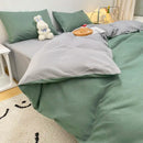 Axyaa Solid Purple Bedding Set - Soft Polyester Bed Linen Twin Queen Full Size