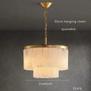 Axyaa Luxury Copper Resin Chandelier with Marble Accents for Living Room and Bedroom