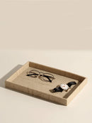 Axya Natural Yellow Travermont Vanity Tray for Bathroom and Home Decoration