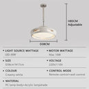Axyaa LED Ceiling Fan Light with Remote Control for Living Room and Bedroom