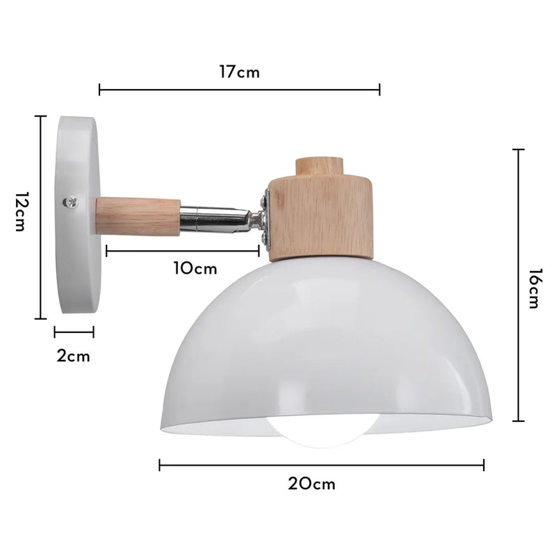 Axyaa Dome Wall Sconce: Modern Nordic Bedside Lamp for Study Room and Living Room