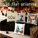 Axyaa Christmas Animal & Santa Pillow Cover for Sofa, Bedroom, Car