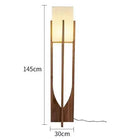 Axyaa Walnut Wood Fabric Floor Lamp for Living Room and Bedroom