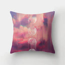 Axyaa Pink Sky Clouds 45x45cm Polyester Cushion Cover for Home Decor