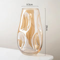 Axyaa Nordic Minimalist Special-Shaped Stained Glass Vase for Modern Home Decor