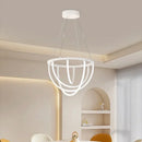 Axyaa White Curved Artistic Pendant Lamp – Modern Nordic Decorative Lighting