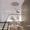 Axyaa LED Pendant Chandeliers for Modern Staircase Living Room Decor